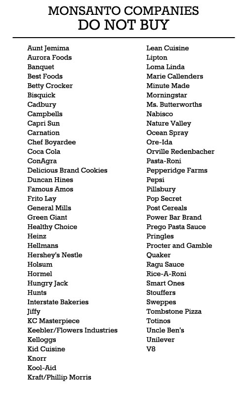 monsanto-owned-food-companies